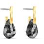 SWAROVSKI Womens T Bar Pear-Shaped Grey Crystal Jewelry Collection, Gold Tone Finish