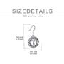 TOUPOP Tree of Life Earrings 925 Sterling Silver Drop Dangle Earrings with Circle Crystal Jewelry Gifts for Women Girls Mom Grandmother Birthday Mothers Day