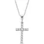 10K White Gold Diamond Cross Pendant with Sterling Silver Chain Necklace (1/4 cttw, I-J Color, I2-I3 Clarity), 18'' 10K White Gold Diamond Cross Pendant with Sterling Silver Chain Necklace (1/4 cttw, I-J Color, I2-I3 Clarity), 18''