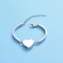Mingkejw Cremation Urn Bracelet for Ashes for Women Stainless Steel Heart Urn Cuff Bracelet Cremation Keepsake Jewelry for Ashes