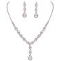 UDORA Crystal Necklace Earrings Jewelry Sets for Bridesmaid Bridal Wedding Party