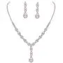 UDORA Crystal Necklace Earrings Jewelry Sets for Bridesmaid Bridal Wedding Party