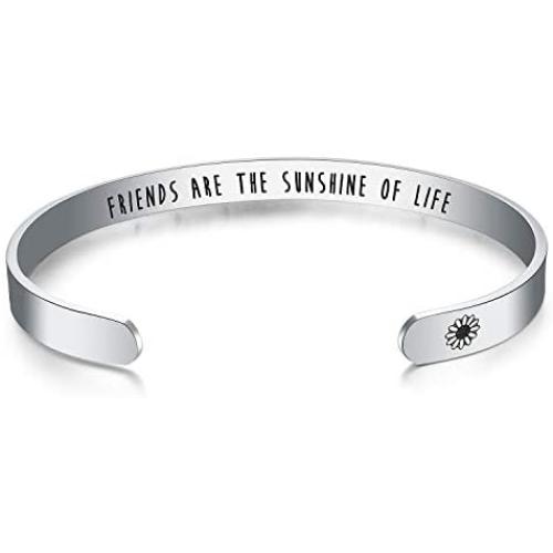 ❤Gift For Mothers Day❤WingLoveLemonmini Inspiring Stainless Steel Cuff Bracelet Carved Spell Cuff Bracelet Friendship Bracelet Personalized Christmas Gift Friendship Gift Inspirational Gift for Women for girls for boy