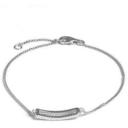 VANAXIN Platinum Plated 925 Sterling Silver Round Cut Cubic Zirconia Tennis Bracelet Bridesmaid Bracelets for Women 7.5