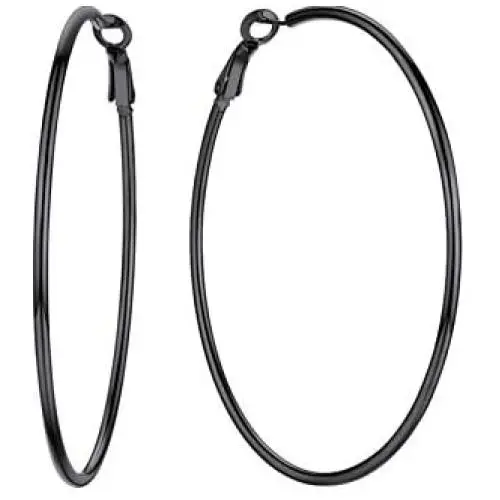 U7 Big Hoop Earrings 925 Sterling Silver Post, Hypoallergenic Stainless Steel Black Gold Color Huge Statement Earrings Hoops for Women Girls, 60 70 100mm Large Earrings U7 Big Hoop Earrings 925 Sterling Silver Post, Hypoallergenic Stainless Steel Black Gold Color Huge Statement Earrings Hoops for Women Girls, 60 70 100mm Large Earrings