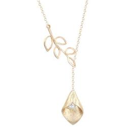MIXIA Peace Olive Branch with Calla Lily Flower Pearl Lariat Y Necklace Hook Earring Charm Pendant Earrings Jewelry