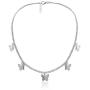 Konpicca Butterfly Necklace Y Pendant Simple Cute Necklaces Long Multilayer Chain Fashion Jewelry Women Girls Gift for Her