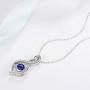 Blue Sapphire Necklace for Wife Birthday Gifts Forever Love Infinity Jewelry September Birthstone Sterling Silver