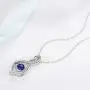 Blue Sapphire Necklace for Wife Birthday Gifts Forever Love Infinity Jewelry September Birthstone Sterling Silver