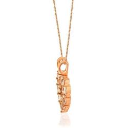Gin & Grace 10K Rose Gold Genuine Pink Morganite Gemstone Pendant Necklace for Women