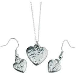 10th Anniversary Pure Tin Pendant and Earring Set