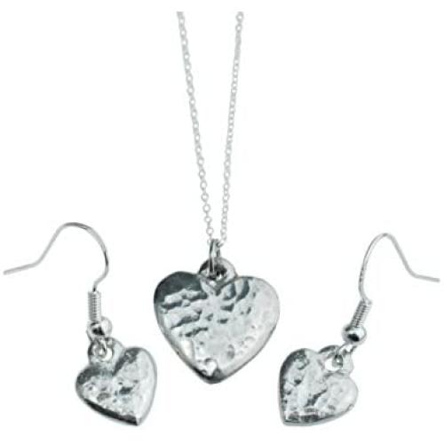 10th Anniversary Pure Tin Pendant and Earring Set