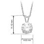 Jewelili 10K Gold Solitaire Pendant Necklace Set with Round Cut Swarovski Zirconia (2 cttw), 18'' Rope Chain