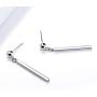 S925 Sterling Silver Bar Vertical Earrings for Women Jewelry