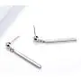 S925 Sterling Silver Bar Vertical Earrings for Women Jewelry S925 Sterling Silver Bar Vertical Earrings for Women Jewelry