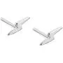 Sterling Silver Lightning Bolt Tiny Stud Earrings for Women Girls Men Hypoallergenic Pierced Ear Minimalist Polished Mini Flash Thunder Button Tragus Post Pin Body Jewelry