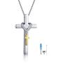 oGoodsunj 925 Sterling Silver Cross Urn Necklace Memorial Pendant Cremation Keepsake Jewelry for Ashes