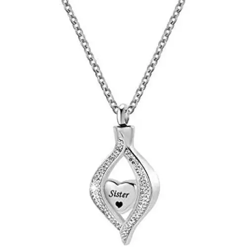 TCHYUN Mom Sister Brother Dad Grandma Grandpa Heart Love Birthstone Keepsake Memorial Cremation Urn Necklace for Ashes TCHYUN Mom Sister Brother Dad Grandma Grandpa Heart Love Birthstone Keepsake Memorial Cremation Urn Necklace for Ashes