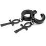 GUNGNEER Ankh Cross Stainless Steel Earrings Egyptian Pyramid Jewelry Accessories Men Women