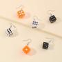 3 Pairs Dice Earring Disco Dancing Earrings Punk Funny Geometric 3D Dice Dangle Earrings for Women Girl Party Jewelry