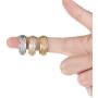 COTTVOTT 3pcs/Set Unisex Stainless Steel Sandblasted Finish Ring Engraved Patterned Wedding Band Size 6.5-11.5