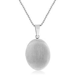 Bling Jewelry Personalize Oval Religious Medal Medallion Sacred Heart of Jesus Photo Pendant Necklace for Men for Teen Silver Tone Stainless Steel