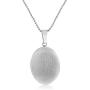 Bling Jewelry Personalize Oval Religious Medal Medallion Sacred Heart of Jesus Photo Pendant Necklace for Men for Teen Silver Tone Stainless Steel