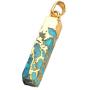 ZENGORI 1 Pcs Gold Plated Copper Natural Turquoise Multi-Kind Shape Pendant for Unisex