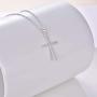 925 Sterling Silver Cross Pendant Necklace for Women Teen Girls Christian Easter Gifts, with Gift Box