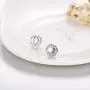 AOBOCO Sterling Silver Halo Earrings Embellished with Crystals from Austria, Hypoallergenic Stud Earrings for Women, Suitable for Anniversary Birthday Wedding Christmas, Fine Jewelry Gifts for Her