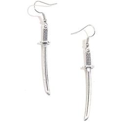 coadipress Vintage Katana Knife Dangle Drop Earrings for Women Girls Personalized Creative Funny Punk Cool Silver Retro Statement Earrings
