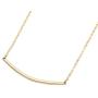 Curved Bar Pendant Rose Flower Necklace 18K Gold Chain Choker Handmade Adjustable Jewelry for Women Girls Minimalist Balance Necklace for Bridesmaids Gift on Christmas Day
