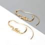 HZJCC Hollowed out face drop earrings for women gold plated punk earrings Jewelry (gold)