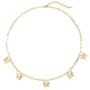Sloong 14k Gold Plated Butterfly Necklace Paperclip Link Chain Butterfly Choker Jewelry Pendant Thin Short for Women Bestfriend with Gift Card