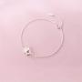 Cute Pig Bracelet for Women Girls Sterling Silver Delicate Matte Porket Hollow Love Heart Charm Link Bracelets Anklets for Pet Lover Animal Keepsake Jewelry Birthday Christmas Gifts for Daughter Niece 8 inch