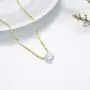14K Solid Gold Necklace for Women, Yellow Gold Simulated Opal Choker Pendant Necklaces Fine Jewelry Gifts for Mom, Wife, Girls, 16+2 inch 14K Solid Gold Necklace for Women, Yellow Gold Simulated Opal Choker Pendant Necklaces Fine Jewelry Gifts for Mom, Wife, Girls, 16+2 inch