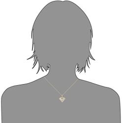 DC Comics Superman Logo Womens Jewelry, Yellow Gold Plated Swarovski Crystal Pendant Necklace 18'' Chain