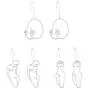 3 Pairs boob earrings Abstract Silver female Body Earrings Picasso women shape earrings wire face earrings-silver 3 Pairs boob earrings Abstract Silver female Body Earrings Picasso women shape earrings wire face earrings-silver