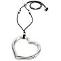 Vestopazzo Womens Aluminum Necklace with Open Heart Pendant