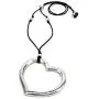 Vestopazzo Womens Aluminum Necklace with Open Heart Pendant Vestopazzo Womens Aluminum Necklace with Open Heart Pendant