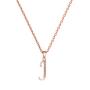 Paialco Jewelry 14K Rose Gold Plating Sterling Silver Initial Alphabet Pendant Necklace 18''