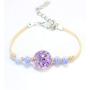 The Woos 9 Pcs Cute Handmade Friendship Bracelets Natural Dried Flower Dandelion Beaded Bracelet Adjustable Braided String Glass Ball Pendant Rope Bohemian Bracelets Bangles for Women Girls Jewelry