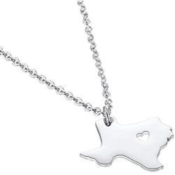 Hazado Texas State Map Necklace Pendant Brass Texas Moving Gifts TX Shape Jewelry for Women Teens Chain