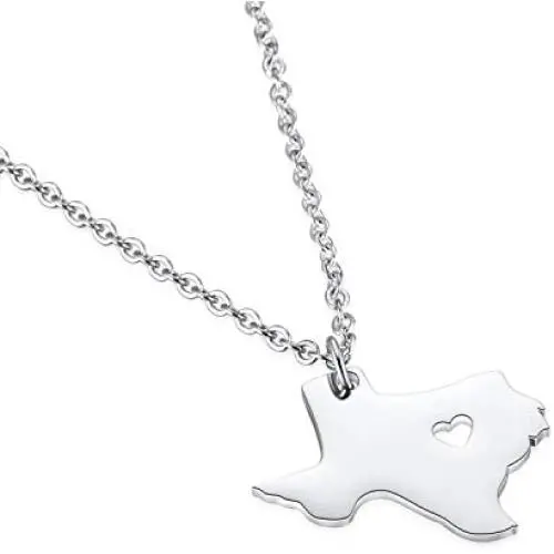 Hazado Texas State Map Necklace Pendant Brass Texas Moving Gifts TX Shape Jewelry for Women Teens Chain Hazado Texas State Map Necklace Pendant Brass Texas Moving Gifts TX Shape Jewelry for Women Teens Chain