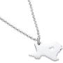 Hazado Texas State Map Necklace Pendant Brass Texas Moving Gifts TX Shape Jewelry for Women Teens Chain