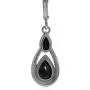 Silvershake Natural Black Spinel 925 Sterling Silver Contemporary Leverback Earrings