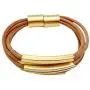 NIEVOS JEWELRY 24k Gold Bracelet 24k Gold Plated Tubes And Camel 3mm Leather Cord Magnet Bracelet Timeless Classics 1910 Designer Made By Women For Her Handmade Rare Unique Gift Jewelry Love NIEVOS JEWELRY 24k Gold Bracelet 24k Gold Plated Tubes And Camel 3mm Leather Cord Magnet Bracelet Timeless Classics 1910 Designer Made By Women For Her Handmade Rare Unique Gift Jewelry Love
