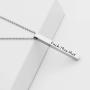 Ankiyabe Inspirational Long Vertical Bar Necklace for Her Nevertheless She Persisted Motivational Mantra Quote Engraved Cube Bar Pendant Gift for Women Girls