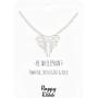 Happy Kisses Origami Elephant Necklace – Geometric Elephant Pendant – Message Card - Kids & Women
