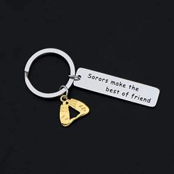 UJIMS Delta Sigma Theta Sorority Quote Gifts for Women Sisterhood Bracelet Sorors Make The Best of Friend Keychain Greek Paraphernalia Jewelry
